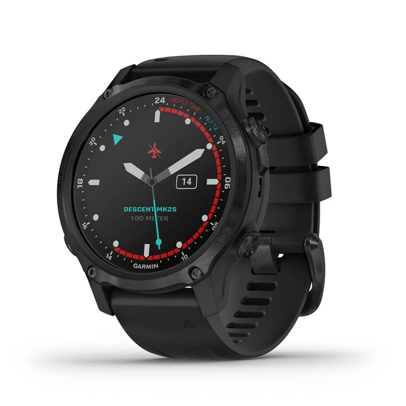 Garmin Descent Mk2S, Smaller-Sized Watch-Style Dive Computer, Multisport Education/Smart Özellikler, Gray with Black Silikon Band, (010-02403-03) ürün görseli 1