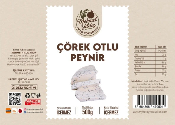 Çörek Otlu Peynir 500g - Resim 2