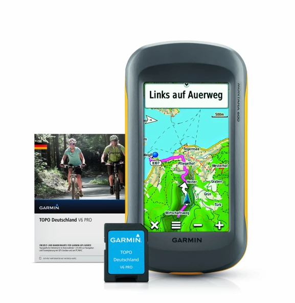 Garmin GPS cihazı Montana 600 ve Topo Almanya V6 Pro Paketi Microsd, 020-00176-02 ürün görseli 1