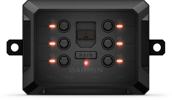 Garmin PowerSwitch - ışıklar, ısıtma, tenteler, vinçler ve çok daha fazlası gibi otomobil aksesuarlarını kontrol etmek için 6 anahtarlı programlanabilir anahtar kutusu. Garmin navigasyon sistemi ürün görseli 1