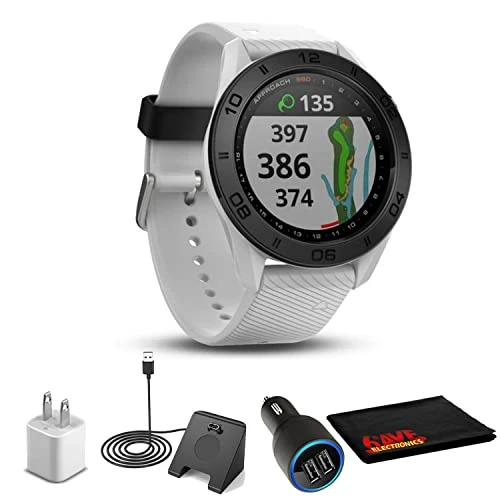 Garmin Approach S60 - White with Watch Şarj Base, 6Ave Travel & Temizlik Kit ürün görseli 1