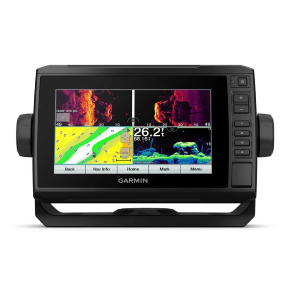 Garmin ECHOMAP UHD 73sv with GT56UHD-TM Transducer, 7"" Keyed-Assist Touchscreen Chartplotter with U.S. LakeVü g3 ve High-Def Scanning Sonar (010-02519-01) ürün görseli 1