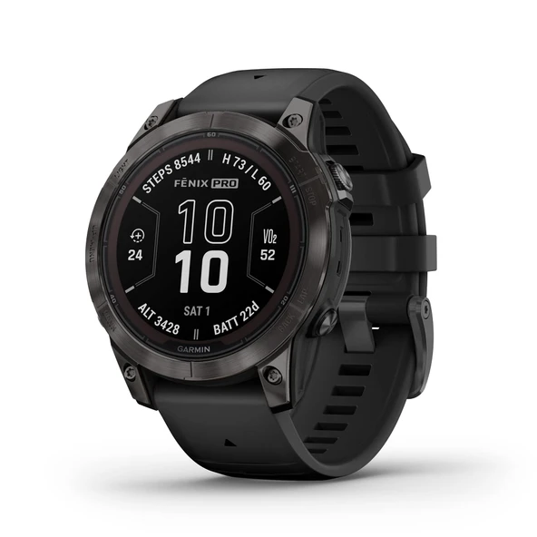 Garmin fhinonix 7 Pro Sapphire Solar, Multisport GPS Smartwatch, İnşa Edilmiş Flashlight, Güneş Şarji, Siyah ürün görseli 1