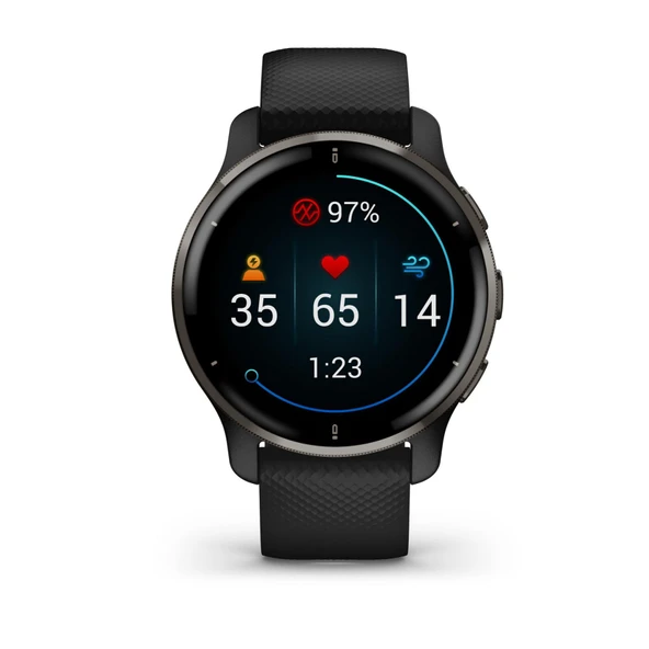 Garmin Venu 2 Plus, Call ve Text ile GPS Smartwatch, Gelişmiş Sağlık İzleme ve Fitness Özellikler, Slate with Black Band ürün görseli 1