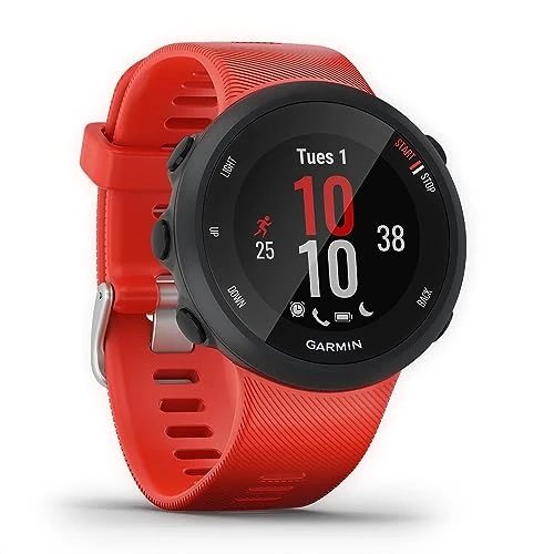 Garmin  Forerunner 45 - Kapsamlı koşu işlevlerine, egzersiz planlarına, kalp atış hızı ölçümüne, akıllı telefon bildirimlerine sahip GPS koşu saati ürün görseli 1