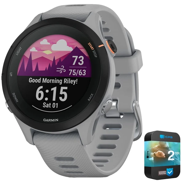 Garmin 010-02641-02 Forerunner 255S GPS Smartwatch Toz Grey | Resmi ABD Ortak Modeli | Sche with 2 YR CPS Geliştirilmiş Koruma Paketi ürün görseli 1