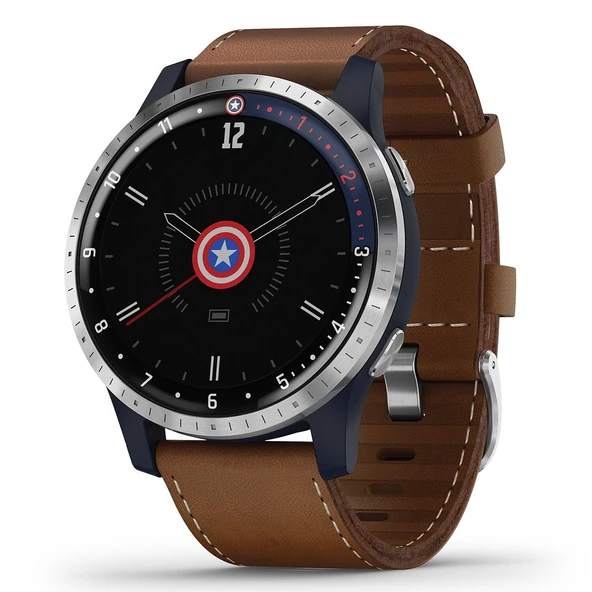 Garmin Legacy Hero Series, Marvel Captain America Inspired Premium Smartwatch, Captain America Inspired App Experience ürün görseli 1
