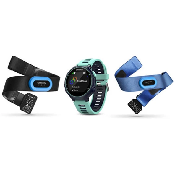 Garmin Forerunner 735XT Tri-Bundle, Multisport GPS Run with Heart Rate, HRM-Tri ve HRM-Swim Monitor, Midnight/Frost Blue ürün görseli 1