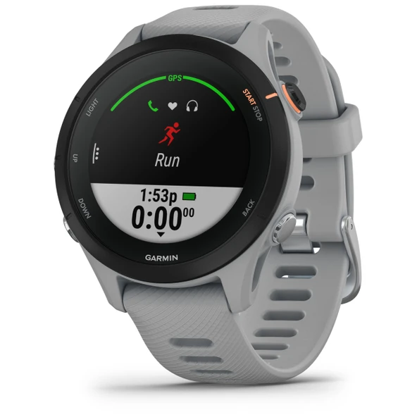 Garmin Forerunner 255S – Bireysel antrenman planlarına, özel koşu fonksiyonlarına ve detaylı antrenman analizine sahip GPS koşu saati. 1,1" renkli ekran, 14 güne kadar pil ömrü, suya dayanıklı ürün görseli 1