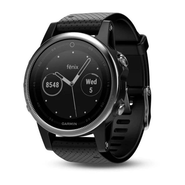 Garmin fhinonix 5s, Premium ve Rugged Smaller-Sized Multisport GPS Smartwatch, Silver/Black ürün görseli 1