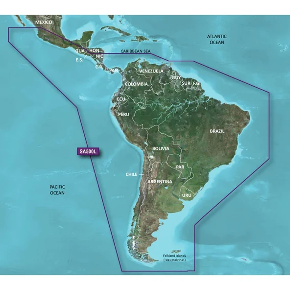 Garmin BlueChart® g3 HD - HXSA600X - Güney Amerika - MicroTM/SDTM ürün görseli 1