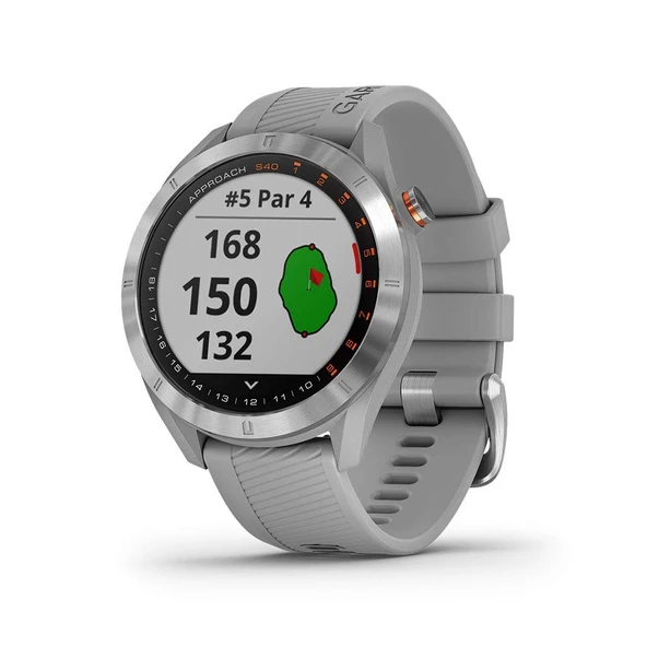 Garmin Yaklaşım S40, Şık GPS Golf Smartwatch, Touchscreen, Gray / Fake Steel ürün görseli 1