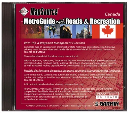 Garmin Roads and Recreation Canada Map CD-ROM (Windows) ürün görseli 1