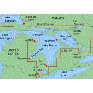 Garmin Bluechart XUS017R Lake Huron, Lake St. Clair, Micro SD Card ürün görseli 1