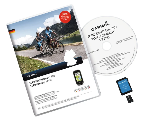 Garmin TOPO Almanya V7 PRO - bisiklet ve yürüyüş haritası ürün görseli 1