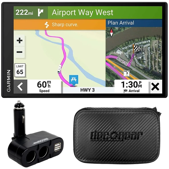 Garmin 010-02747-00 RV 795 7" RV GPS Navigator Sche with Deco Gear Dual DC12V/24V Elektronik Çok işlevli Araba CPU ve 7 inç Hard EVA Tabletler ve GPS için duş ile durum ürün görseli 1