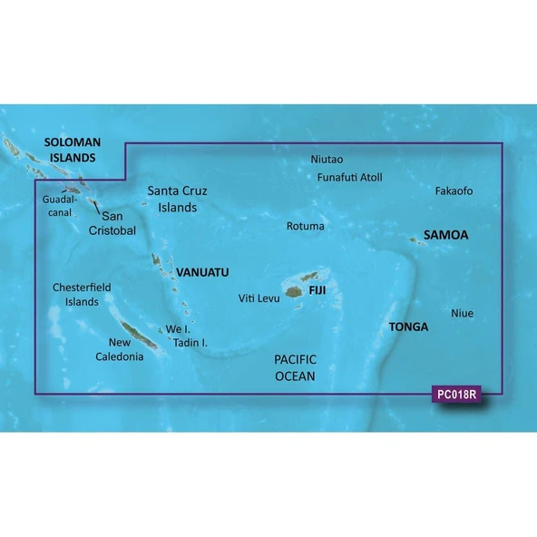 Garmin Bluechart G2 - HXPC018R - New Caledonia to Fiji - MicroSD & SD ürün görseli 1