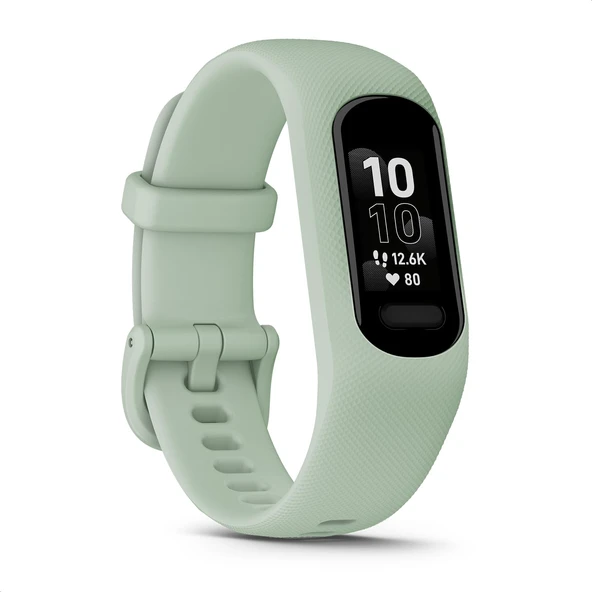 Garmin vivosmart 5 – ekstra geniş OLED dokunmatik ekrana, uyku kalitesi ve kalp atış hızı ölçümü gibi sağlık, fitness takipçisi. 7 güne kadar pil ömrü, su geçirmezlik ve acil durum yardımı. ürün görseli 1