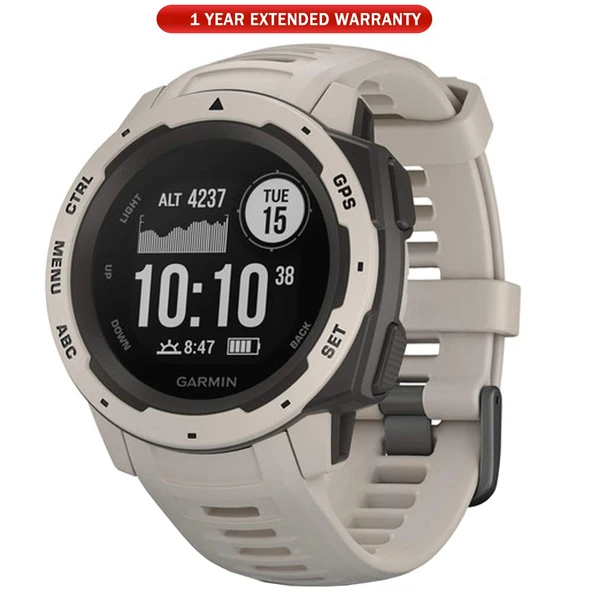 Garmin Instinct - spor/fitness işlevlerine sahip su geçirmez GPS akıllı saat. Bilekten kalp atış hızı ölçümü, fitness takipçisi ve akıllı telefon bildirimleri. ürün görseli 1