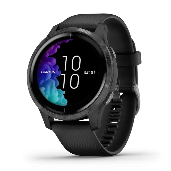 Garmin 010-02173-11 Venu, GPS Parlak Touchscreen, Özellikler Müzik, Body Energy Watch, Animation Workouts, Pulse Ox Sensör ve Daha Fazla, Blackwatch ürün görseli 1