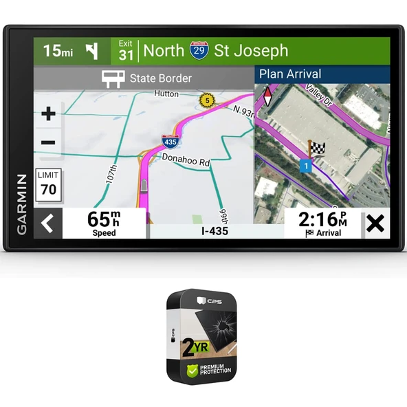 Garmin dezl OTR610 6 inç GPS Truck Navigator Sche ile Premium 2 YR CPS Geliştirilmiş Koruma Paketi ürün görseli 1
