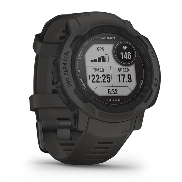 Garmin Instinct 2 Solar - Akıllı saat modunda sonsuz pil ömrü, 40'tan fazla spor uygulaması, Garmin Pay, egzersiz durumu, kondisyon yaşı, uyku analizi ve çok daha fazlasına sahip GPS akıllı saat ürün görseli 1