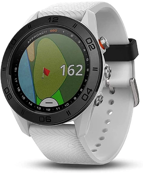 Garmin Approach S60 White Band Touchscreen GPS-Enabled Golf Watch with Preloaded Course Maps & Sleep Watch ürün görseli 1