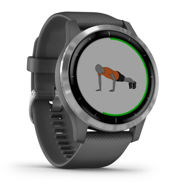 Garmin vivoactive 4 antrenman planları ve egzersizleri, kalp atış hızı ölçümü, 20 spor uygulaması, 8 günlük pil ömrü, temassız ödeme ile su geçirmez GPS fitness akıllı saati ürün görseli 1