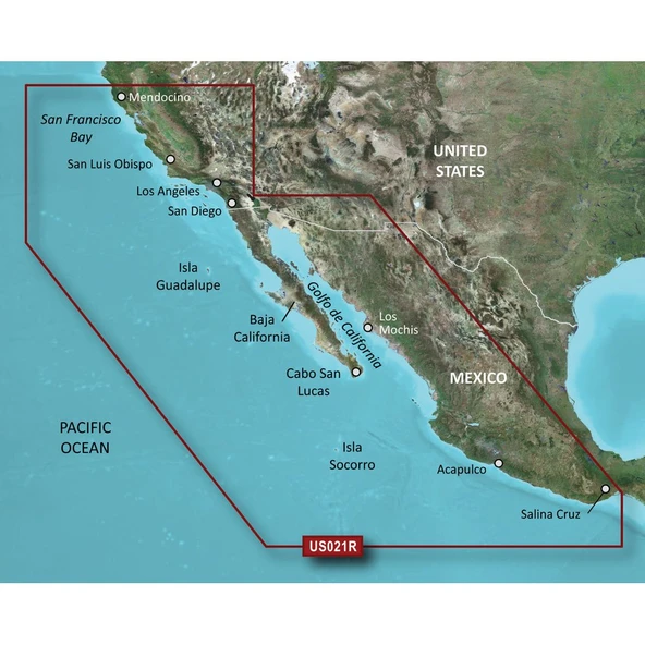 Garmin Bluechart G2 - HUS021R - California - Meksika - Data Card ürün görseli 1
