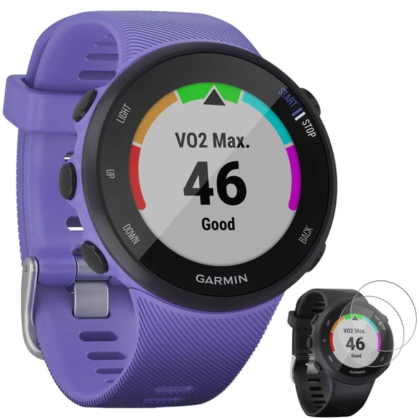 Garmin Forerunner 45S GPS Run 39mm Iris (010-02156-01) Deco Gear Forerunner 45/S Tempered Glass Ekran Koruyucu 2Pack ürün görseli 1
