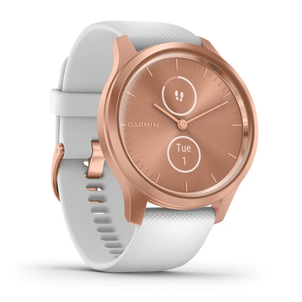Garmin Unisex - Yetişkin vívomove Stili, Pembe Altın/Beyaz, M, 010-02240-00 ürün görseli 1