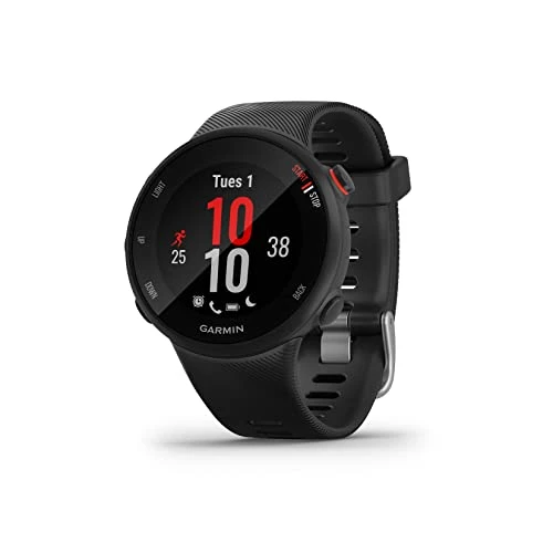 Garmin  Forerunner 45S - Kapsamlı koşu işlevlerine, egzersiz planlarına, ince bilekler için kalp atış hızı ölçümüne, akıllı telefon bildirimlerine sahip GPS koşu saati ürün görseli 1