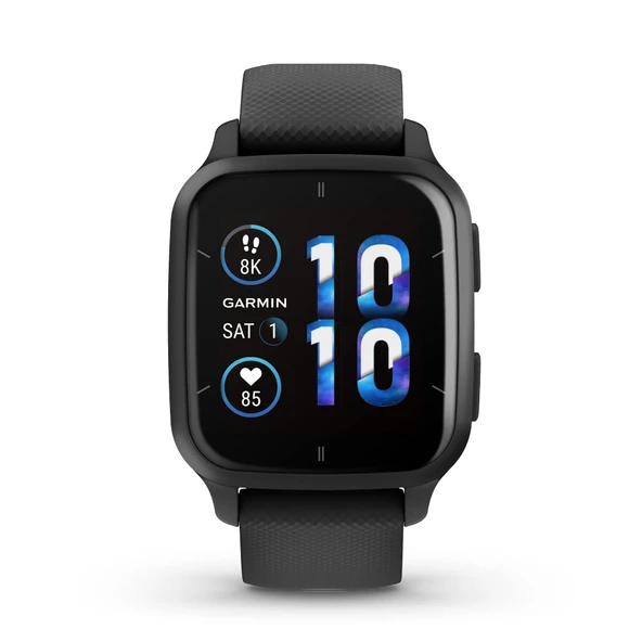 Garmin Venu® Sq 2 - Music Edition, GPS Smartwatch, All-Day Health Watch, Long-Lasting Battery Life, AMOLED Ekran, Slate and Black Black ürün görseli 1
