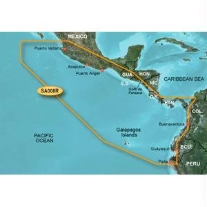 Garmin BlueChart g2 Vision Central America West Saltwater Map Micro ürün görseli 1