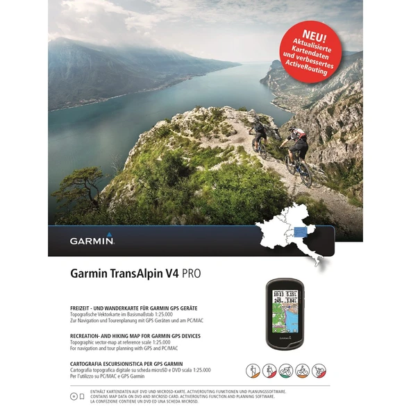 Garmin eğlence ve yürüyüş haritası Transalpin V4 Pro, 010-11404-02 ürün görseli 1