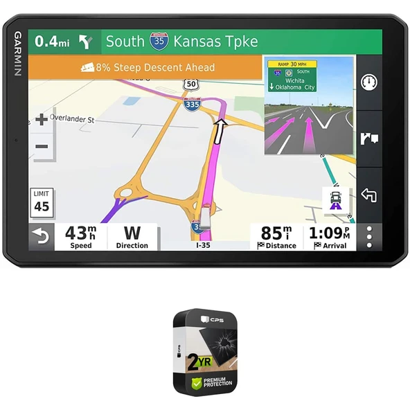 Garmin 010-02313-00 dezl OTR700 7" GPS Truck Navigator Sche ile 2 Yıl Genişletilmiş Kazalı Onarım Planı ürün görseli 1