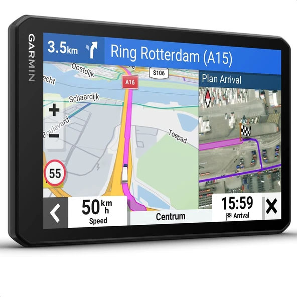 Garmin dezl LGV 710 MT-D EU - renkli ekranlı kamyon navigasyon cihazı araca özel yönlendirme, uydu görüntüleri ile gerçek zamanlı hizmetler ve varış noktaları ürün görseli 1