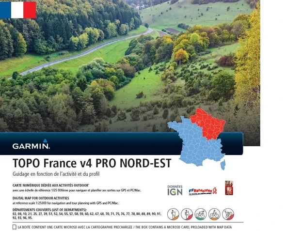 Garmin Topografik Haritası Fransa v4 PRO Kuzey-Doğu, 010-11236-02 ürün görseli 1