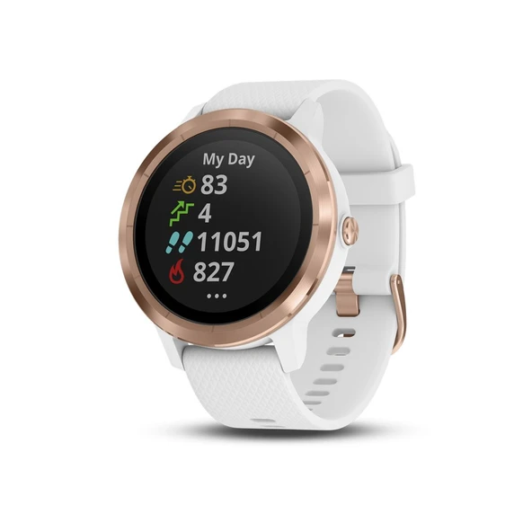 Garmin 010-01769 Vívoactive 3, GPS İletişimsiz Ödemeler ve Yapılı Spor Uygulamaları, Beyaz /Rose Gold ürün görseli 1