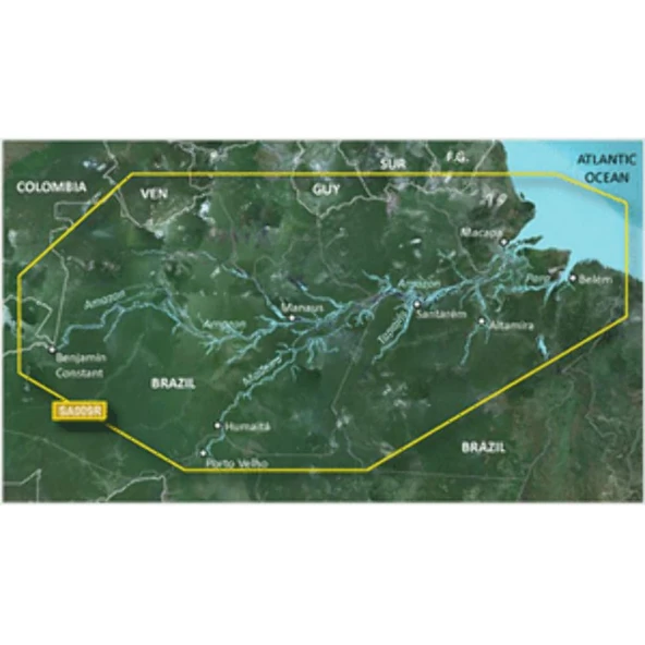 Garmin BlueChart® g3 Vision® HD - VSA009R - Amazon Nehri - MicroTM/SDTM ürün görseli 1