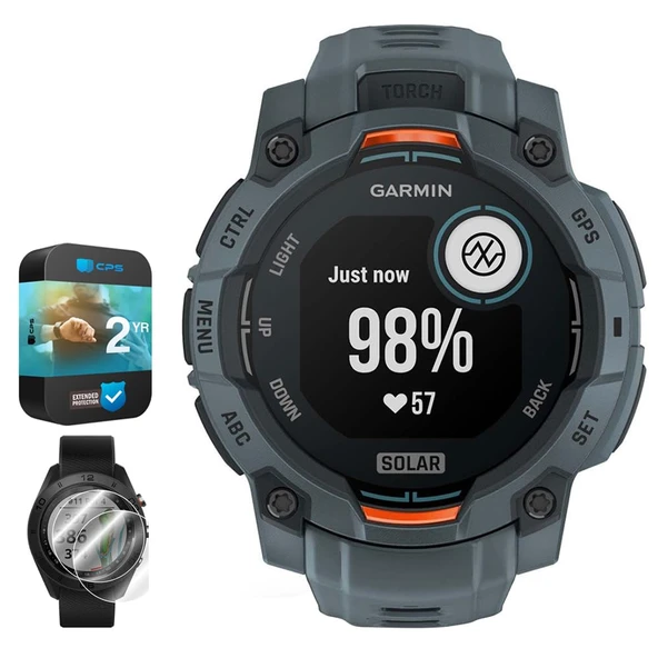 Garmin Instinct 3 45 mm Açık GPS Smartwatch Solar Twilight Band 010-02934-01 Sche with 2 YR CPS Geliştirilmiş Koruma Paketi & Deco Essentials 2X Ekran Koruyucu ürün görseli 1