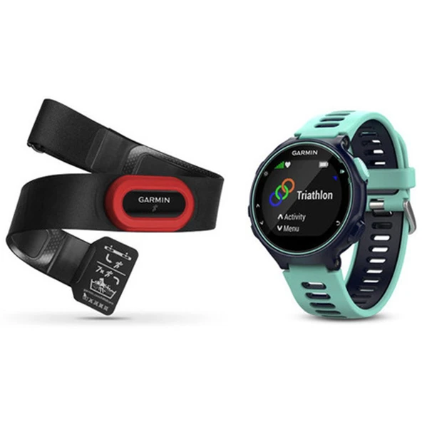 Garmin Forerunner 735XT Sche, Multisport GPS Run Watch with Heart Rate, HRM-Run Monitor, Midnight/Frost Blue Blue ürün görseli 1