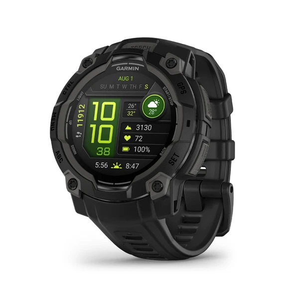 Garmin [yenilenen Instinct 3 45mm AMOLED - GPS çoklu spor akıllı saati, 1,2" AMOLED ekran, 18 güne kadar pil ömrü, 80'den fazla spor uygulaması, sağlık koçu, çoklu uydu alımı, ürün görseli 1