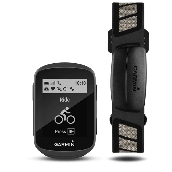 Garmin Edge 130 GPS'li bisiklet bilgisayarı - kompakt ve hafif tasarım, navigasyon işlevleri, HR göğüs kemerli ürün görseli 1