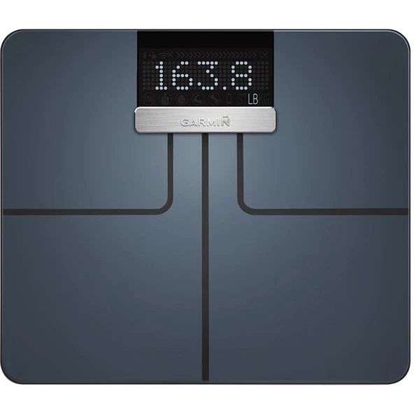 Garmin Index Smart Scale, Wi-Fi Digital Scale, 16 kullanıcıya kadar, Battery Life'ın 9 Ay'a kadar, Black Scale, Wi-Fi Digital Scale, Tanımlar ürün görseli 1