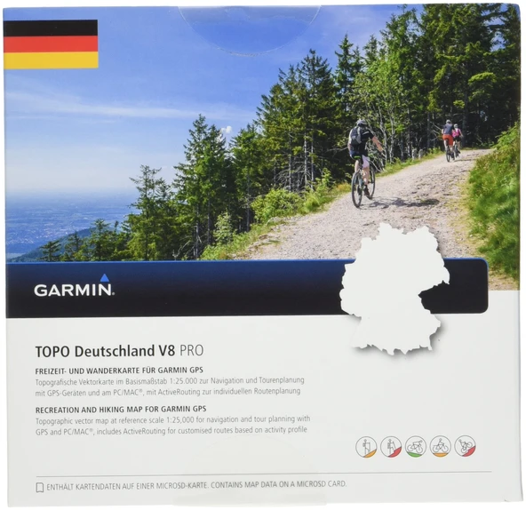 Garmin Topografik Vektör Haritası Topo Almanya V8, Çok Renkli, Düz, 010-11288-06 ürün görseli 1