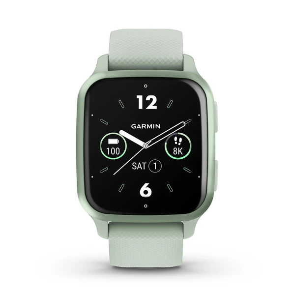 Garmin Venu® Sq 2 GPS Smartwatch, All-Day Health Watch, Long-Lasting Battery Life, AMOLED Ekran, Cool Mint ürün görseli 1