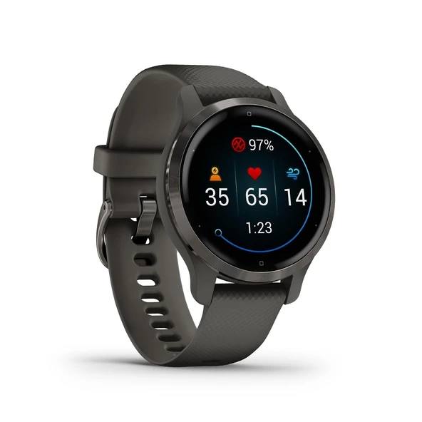 Garmin Venu 2S - ultra keskin 1,1" AMOLED dokunmatik ekrana, sağlık işlevlerine, 25'ten fazla önceden yüklenmiş spor uygulamasına, GarminMusic ve GarminPay'e sahip ince GPS fitness akıllı saati ürün görseli 1