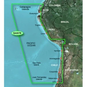 Garmin BlueChart g2 Vision Esmeraldas to Valparaiso Saltwater Map Micro Card ürün görseli 1