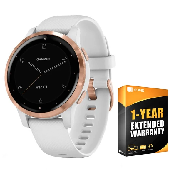 Garmin 010-02172-21 4S Smartwatch White/Rose Gold Sche ile 1 YR CPS Geliştirilmiş Koruma Paketi ürün görseli 1